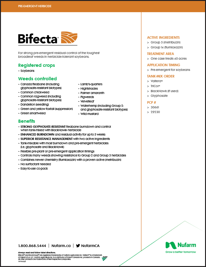 Soybeans Preemergent & InCrop Herbicides Nufarm Canada